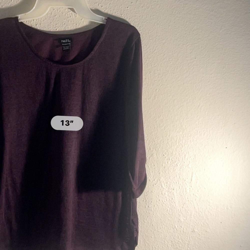 Rue21 Deep Purple Long Sleeve Top - Picture 7 of 10